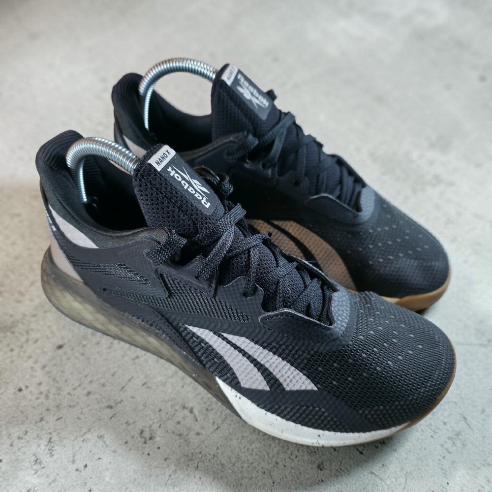 Reebok Nano X Training Shoes Black White Lifting Crossfit Sneakers Womens Size 8